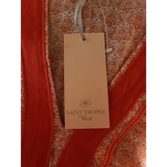 NWT St Tropez West red white swimsuit cover up tunic - XL - Picture 4 of 5